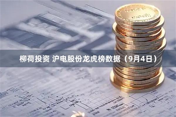 柳荷投资 沪电股份龙虎榜数据（9月4日）